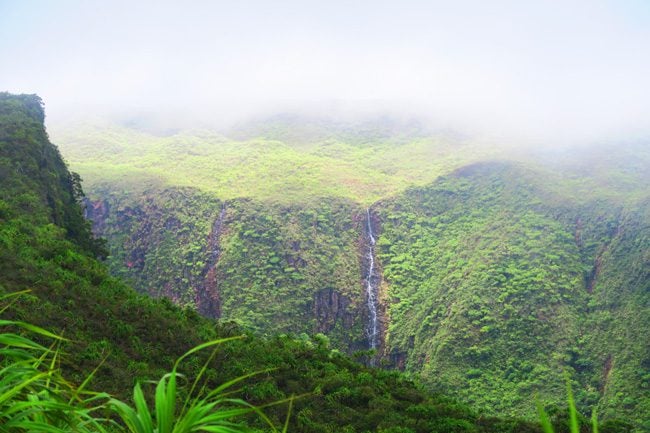 Temehani Plateau hike Raiatea Island French Polynesia waterfall