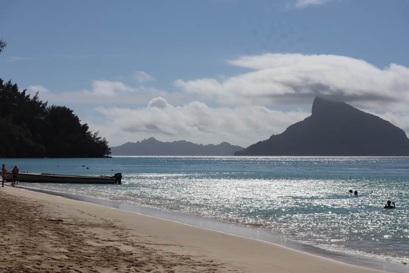 View of Mount Duff from Aukena Gambier Islands French Polynesia