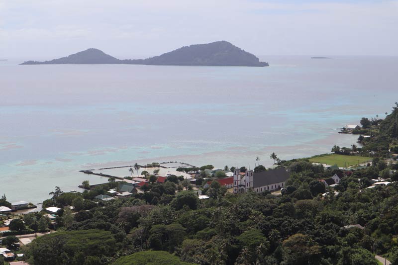 View of Rikitea from lookout point - Mangareva Gamber Islands French Polynesia