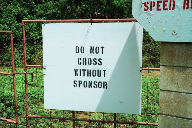 Warning sign in Kalaupapa - Molokai Hawaii