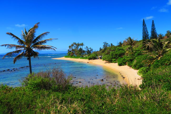 White sand beach - Molokai Hawaii