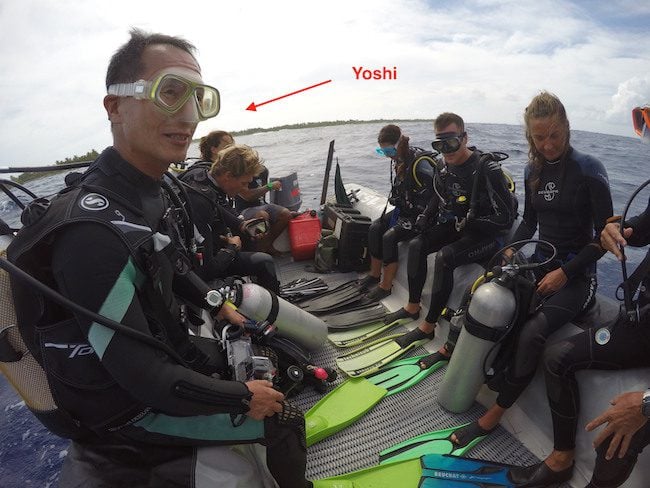 Yoshi japanese tourist diving rangiroa Fren