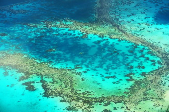 bora bora lagoon from the air french polynesia