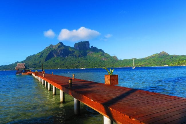 dock over bora bora french polynesia bloody marys