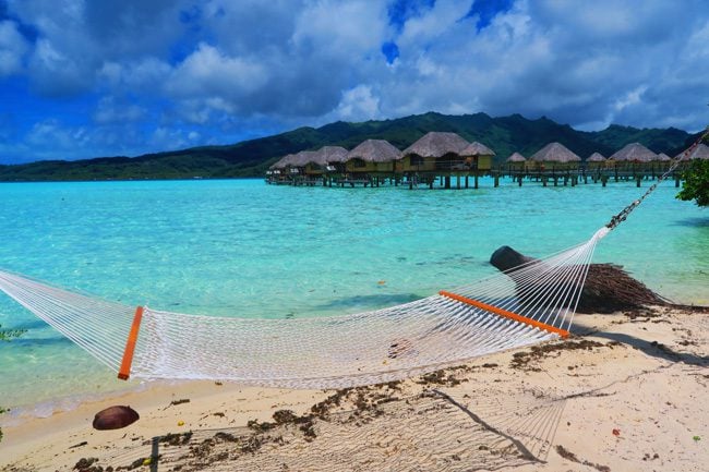 hammock and overwater bungalows le tahaa luxury resort french polynesia