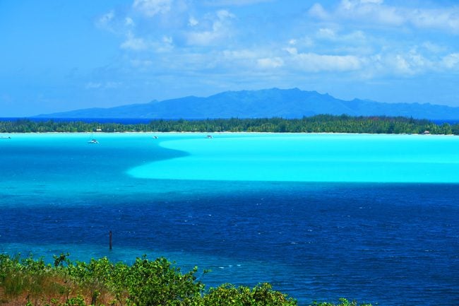 lagoon in bora bora french polynesia