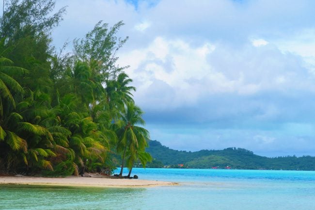 lagoon tour in bora bora french polynesia view from lunch on private motu