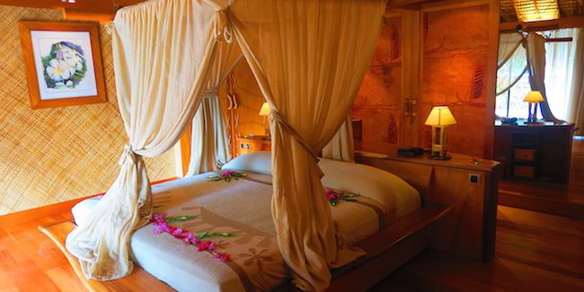 le tahaa luxury resort french polynesia - private vila bedroom
