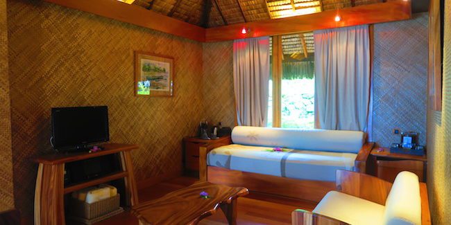 le tahaa luxury resort french polynesia - private vila living room 2