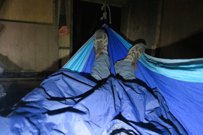 sleeping in hammock Nuku Hiva Marquesas Islands French Polynesia