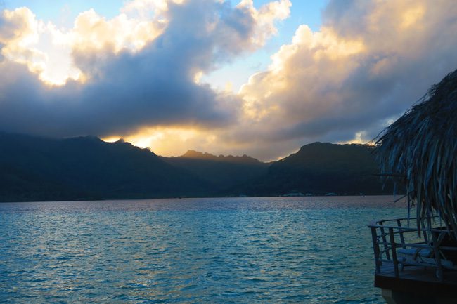 sunrise over tahaa tahaa french polynesia