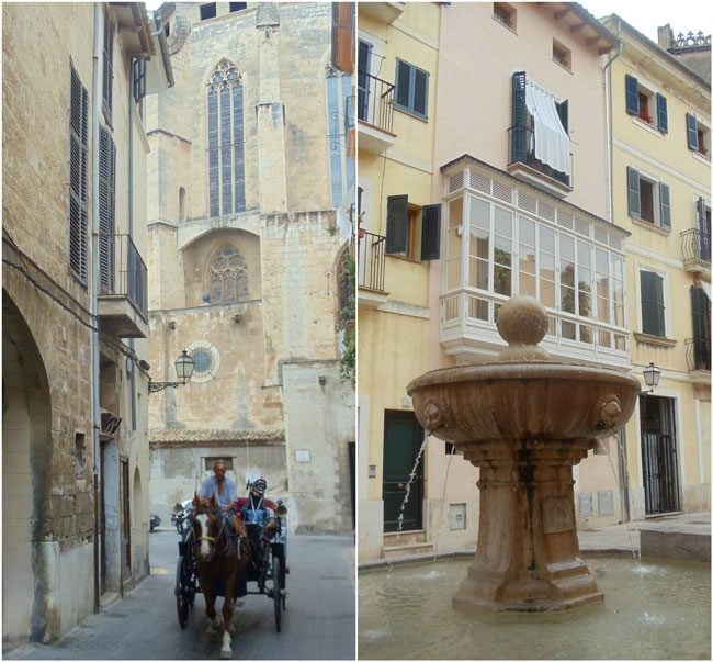 Palma de Mallorca old city narrow alleys