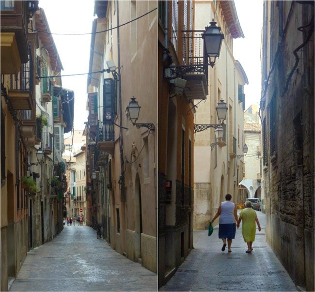 Palma de Mallorca old city narrow alleys2