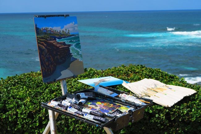 Artistas en La Jolla Beach