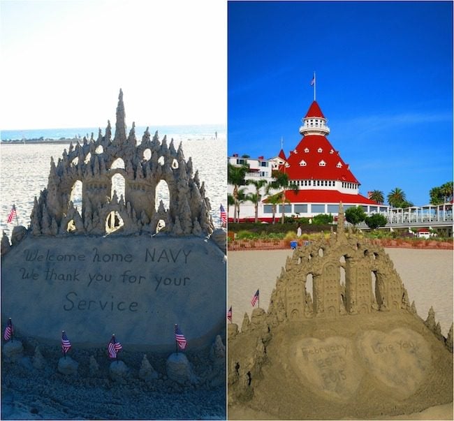 Cornado beach sand castle