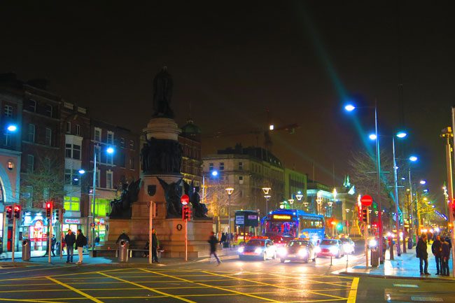 O'Connell Street Dublin at Night