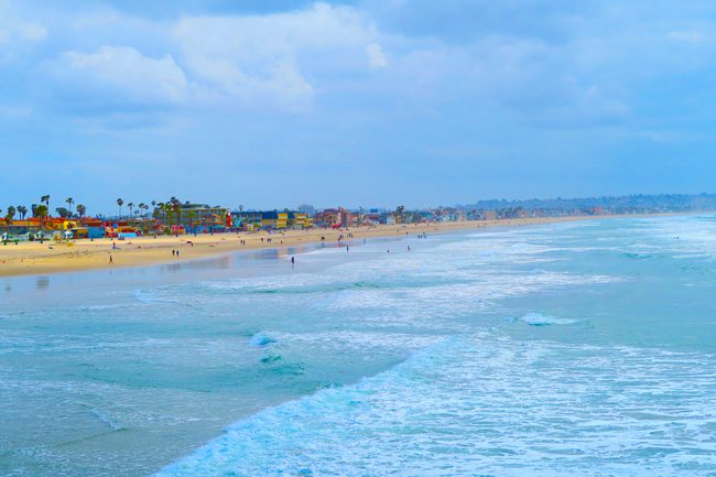 Vista del extremo sur de Pacific Beach