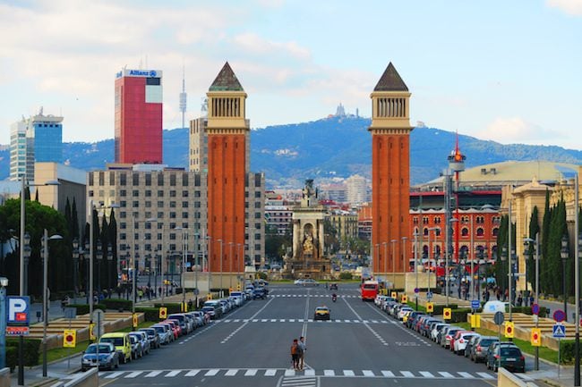 Placa d'Espanya Panoramic View Barcelona