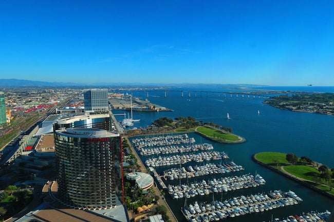 Vue sur la baie de San Diego