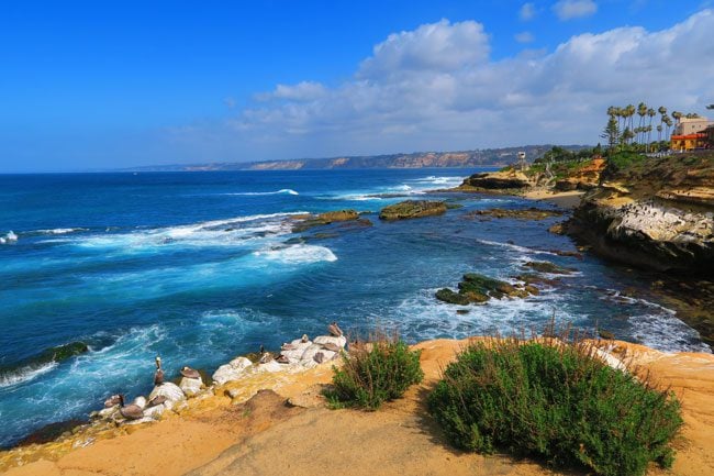 Vue sur La crique de La Jolla