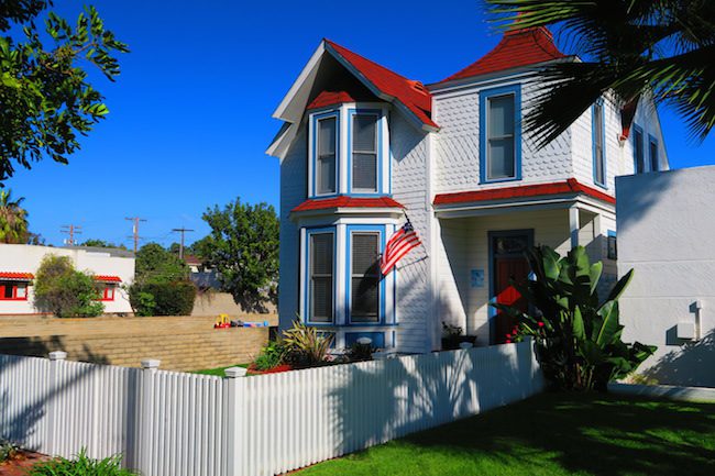 White picket fence house Cornadi California