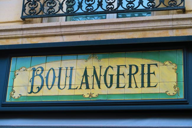Boulangerie sign Paris