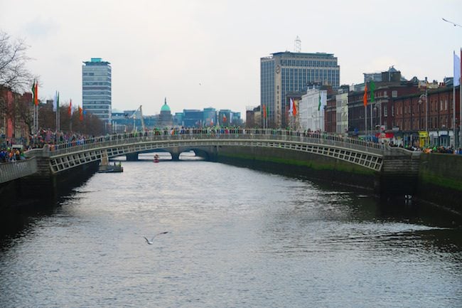 Dublin HaPenny bridge st patricks day