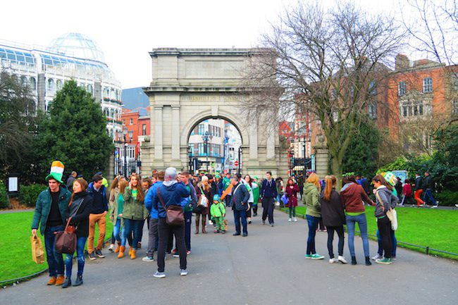 Dublin St Stephens Green St Patricks Day