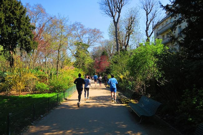 Parc Monceau Paris jogging