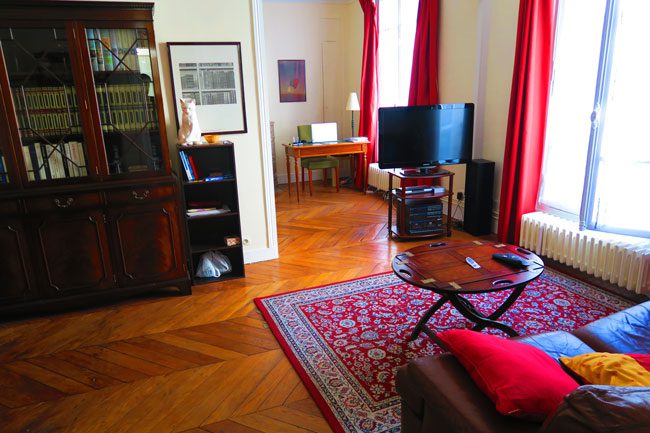 Paris apartment living room