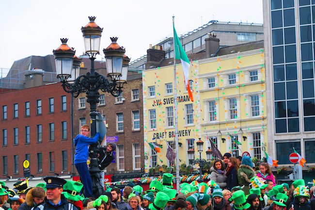 St Patricks Day Parade crowded streets2