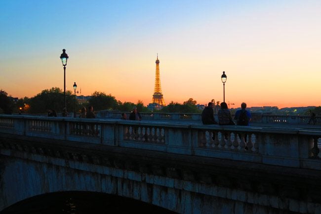 Classic Paris twighlight sunset photo