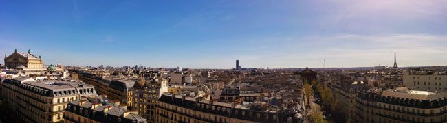 panoramic view of Paris