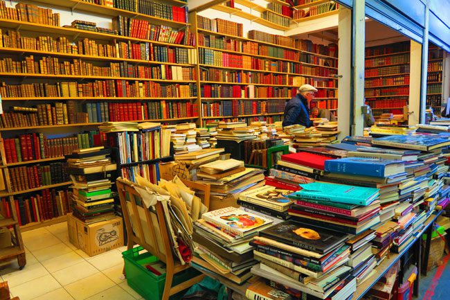 things to do in paris: flea market marche aux puces Marché Le Passage old books