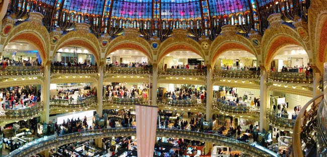 Gallery Lafayette Paris panoramic photo