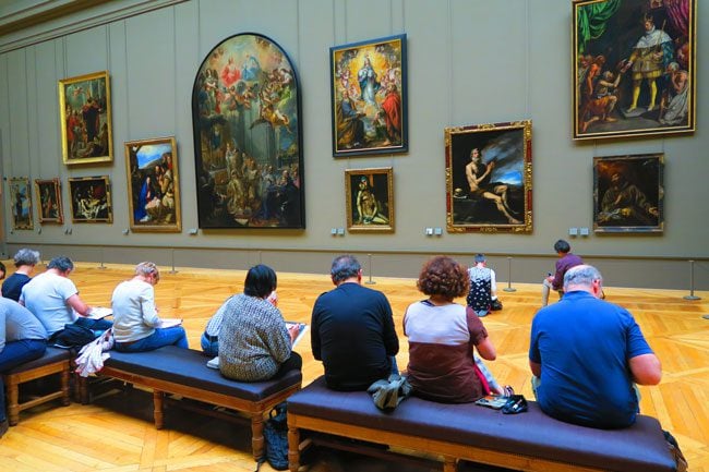 Louvre museum paris people painting