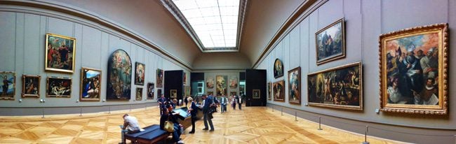 Louvre paris museum panoramic photo