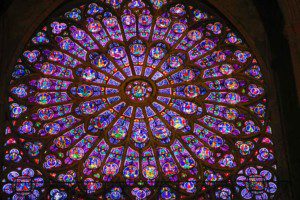 Notre Dam Paris stained glass rose window Cover Photo