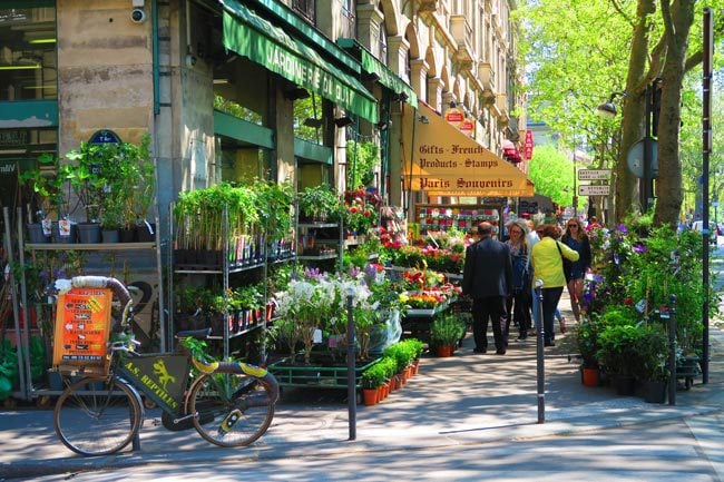 Paris in the spring flower shops