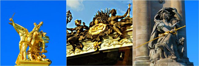 Pont Alexandre III Paris gold figures