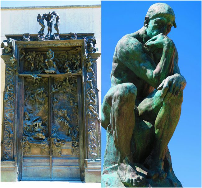 Rodin the thinker and gates of hell Paris