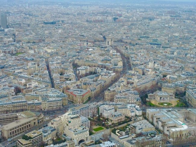 View from top of Eiffel Tower Paris2