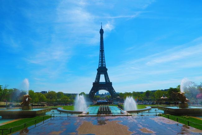 View of Eiffel Tower from Trocadero Paris