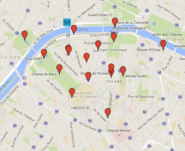 Exploring the 7th Arrondissement Paris Map