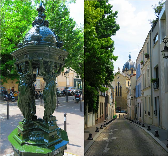 Classic Paris water fountain