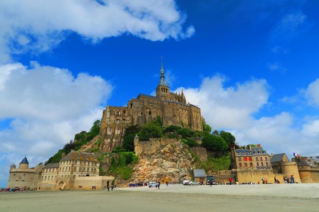 closeup view mont saint michel