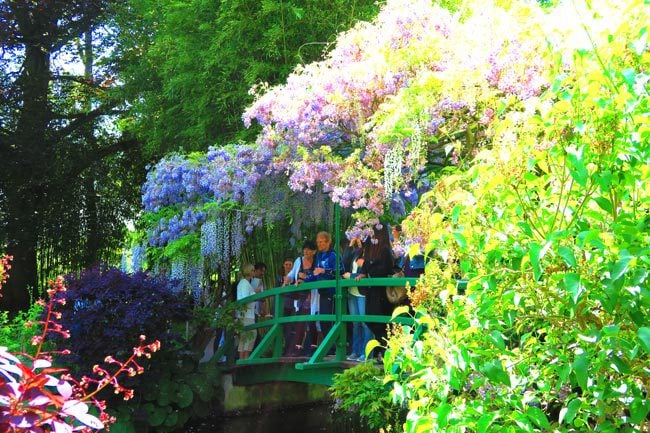 Japanese bridge closeup monet garden giverny