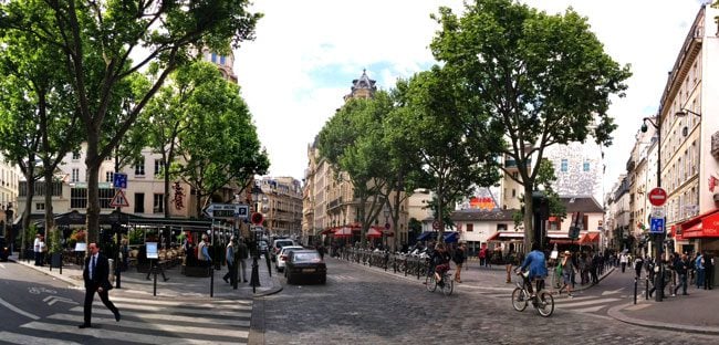 Latin quarter paris panoramic view