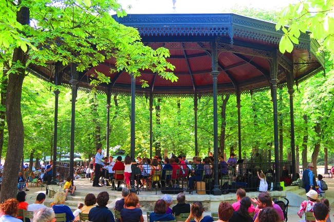 Luxembourg Garden Paris musical concert gazebo