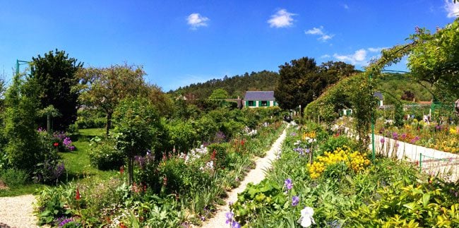 Monet garden Giverny panoramic view